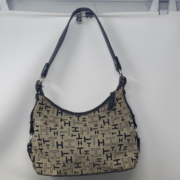 Black and Tan Designer Shoulder Bag - Picture 1 of 8